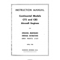 Continental C75, C85 Maintenance Overhaul Instructions and Parts List